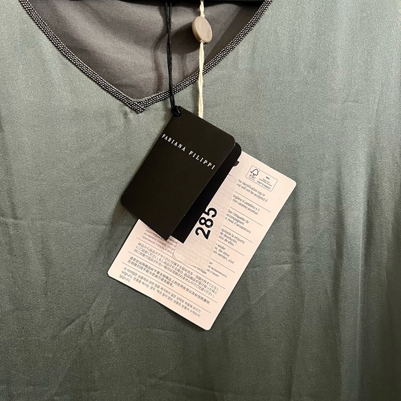 NWT Fabiana Filippi Green Silk Satin Long Dress with Pockets - Picture 8 of 11